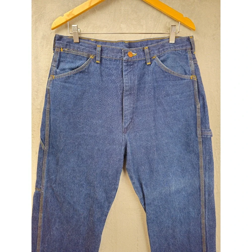 Vintage Big Ben Carpenter Jeans Mens 34x31‎ Blue Denim Made USA Relaxed Work